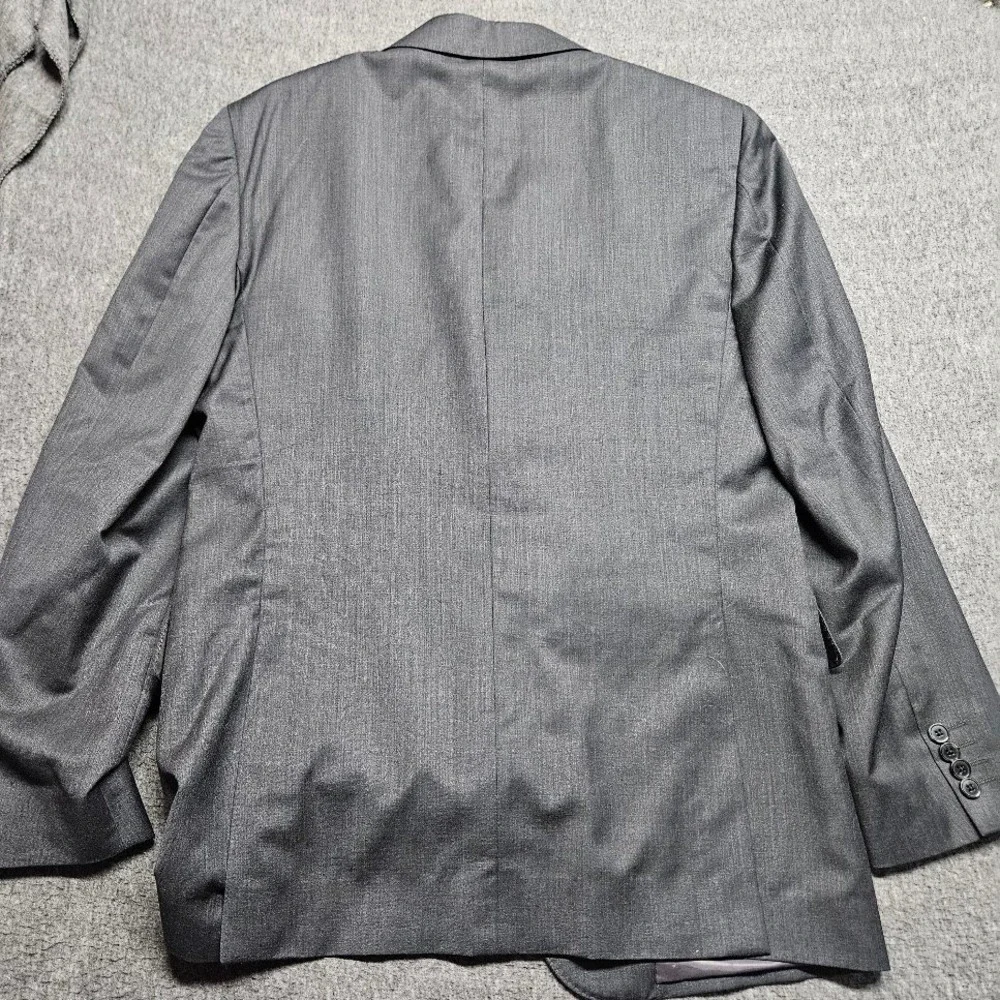 Saks Fifth Avenue Blazer Mens 42R Grey Ermenegildo Zegna Wool Sport Coat